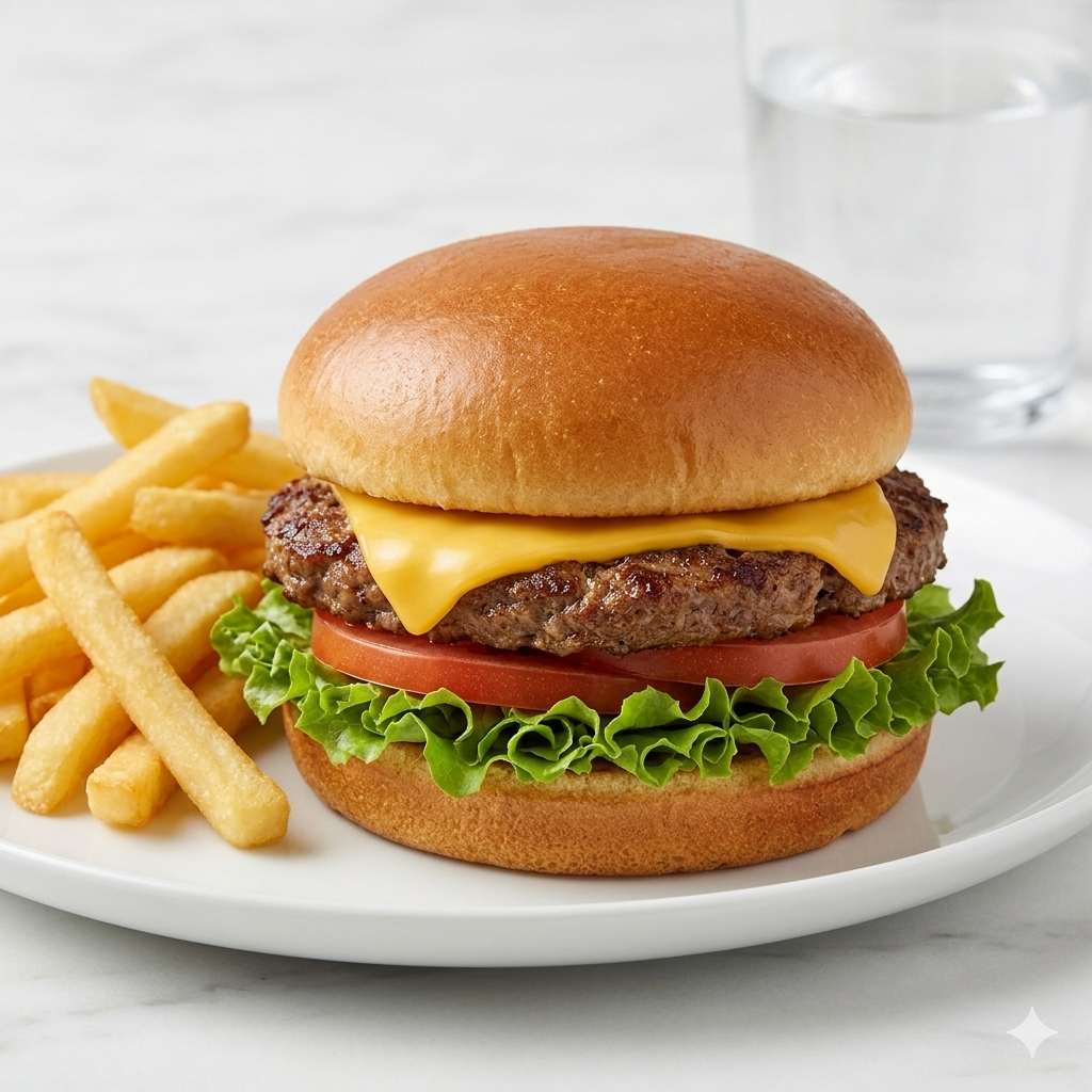 Cheeseburger With Fries